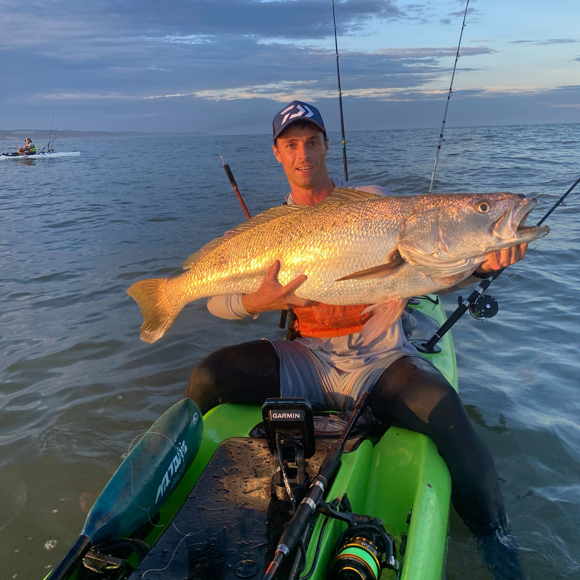 Catch of the day laid out on a kayak